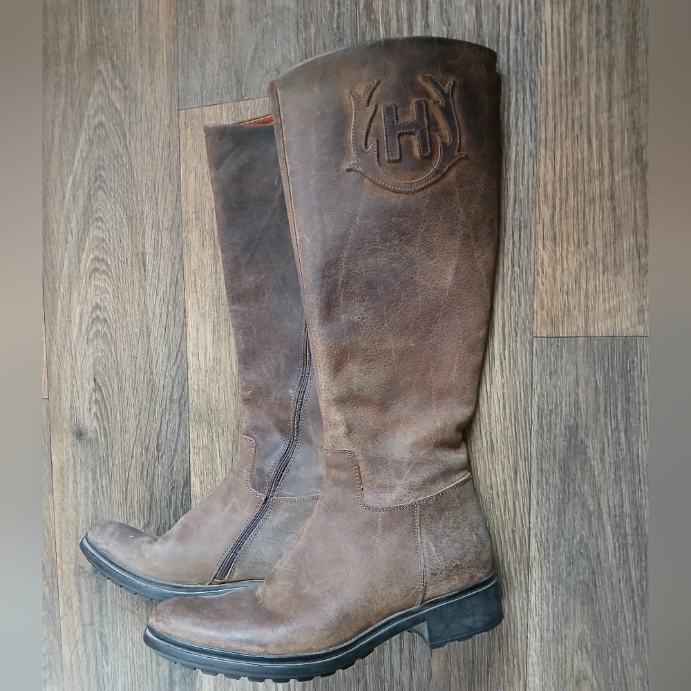 Hunter Leather Crest Riding Boots. Made in Itay - Picture 14 of 16